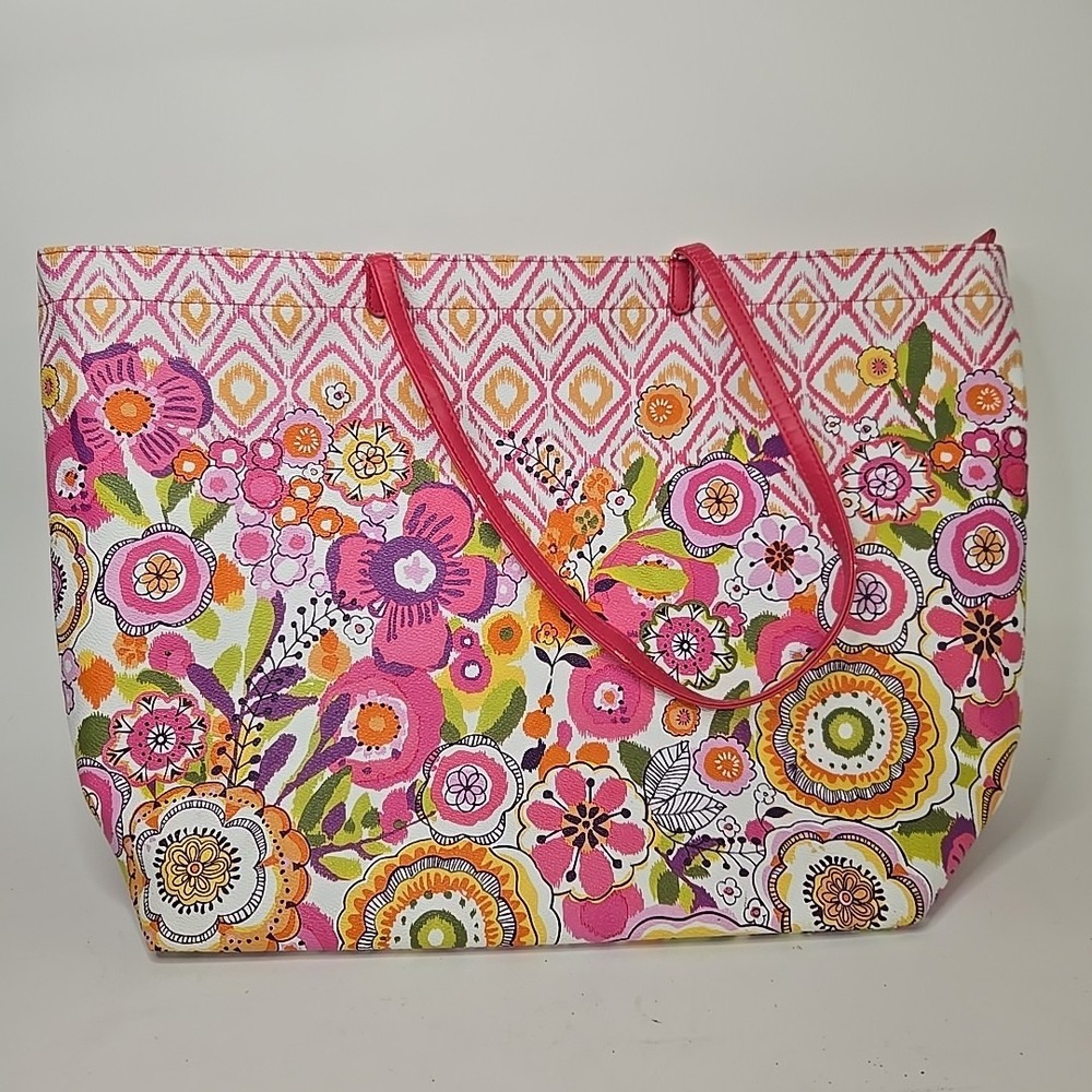 Vera Bradley Huge Vinyl Flower Tote Beach Bag‎